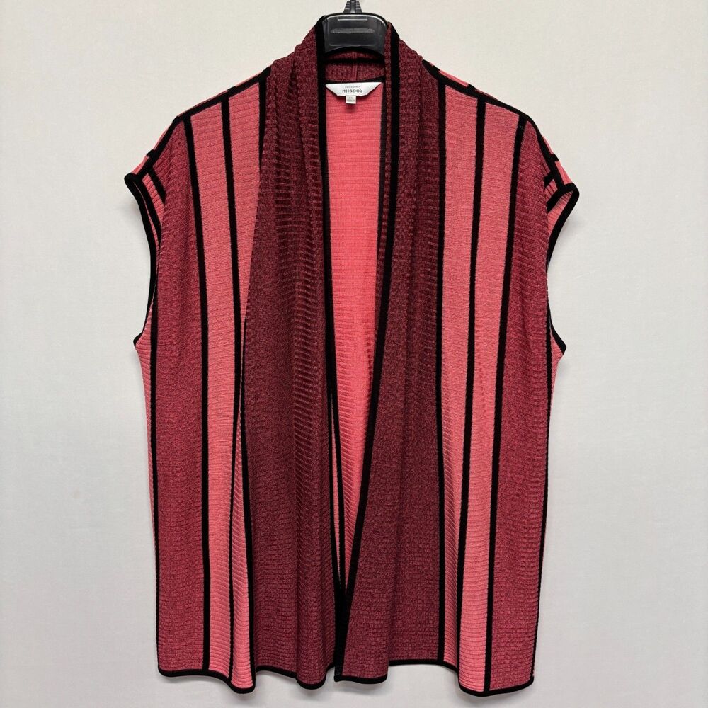 Exclusively Misook Women Sleeveless Open Cardigan Sweater Size XL X-Large D125 2